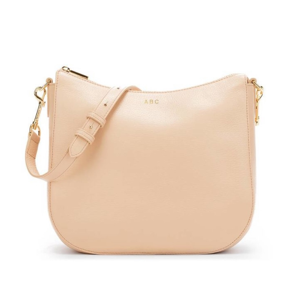 CUYANA Small Hobo Bag in blush leather